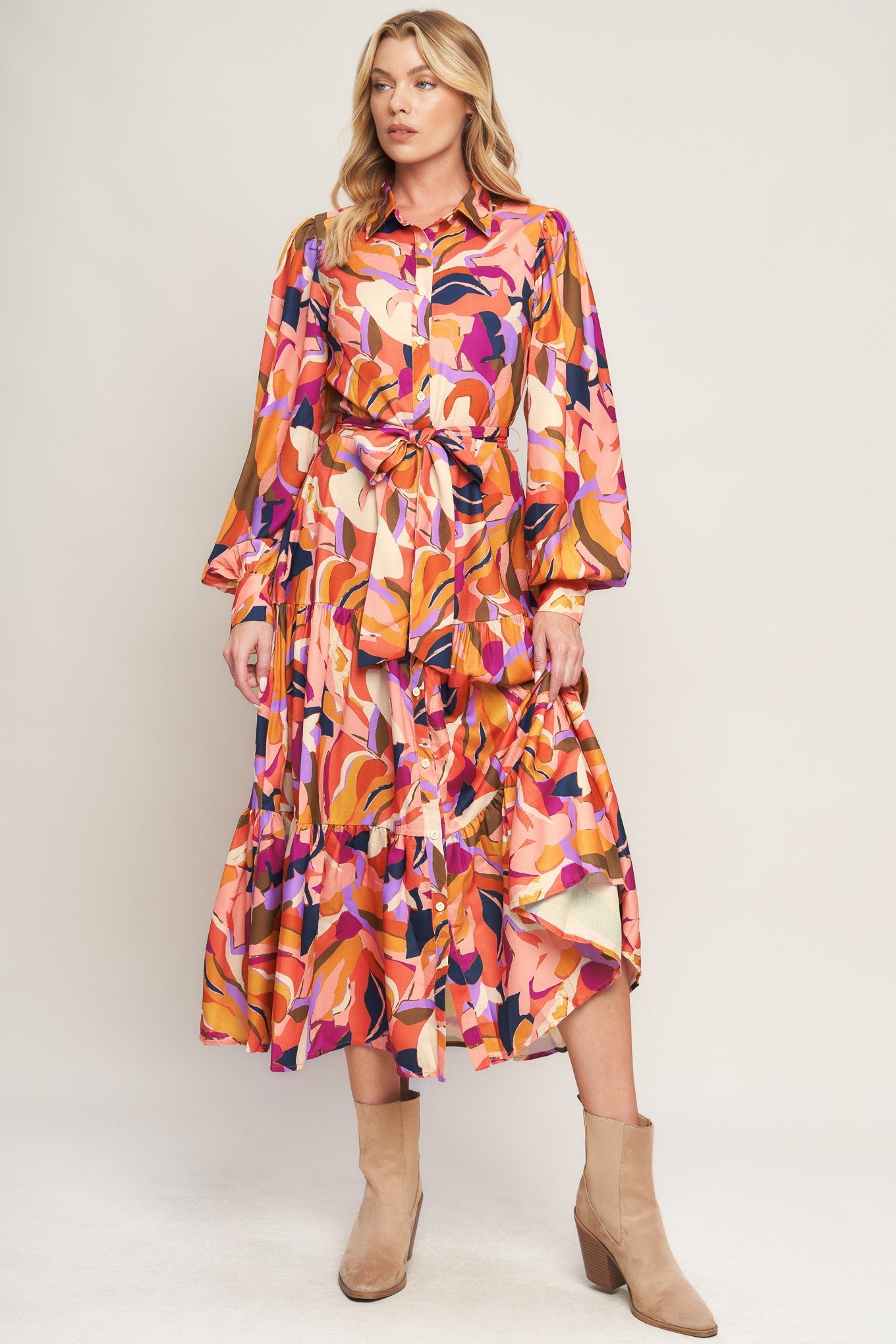 ROSEWOOD ROMANCE WOVEN MIDI DRESS Flying Tomato